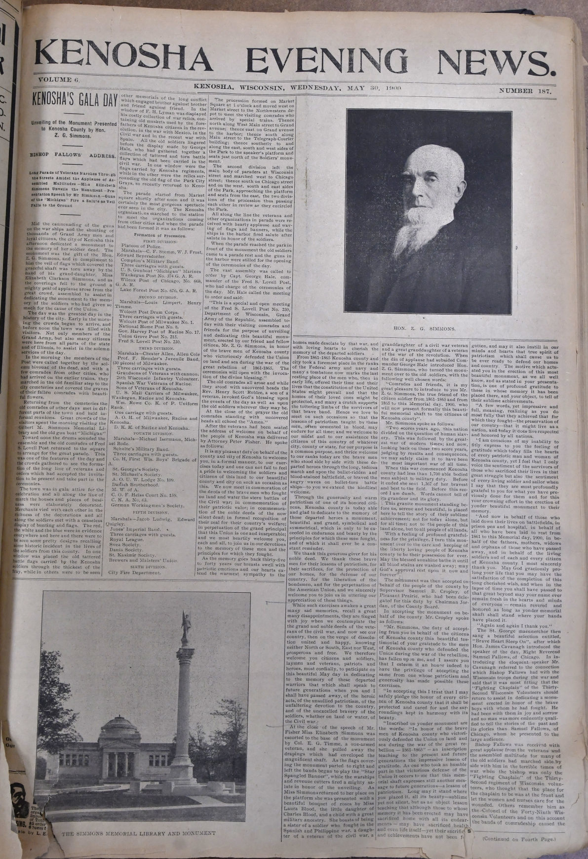 HISTORIC FRONT PAGE